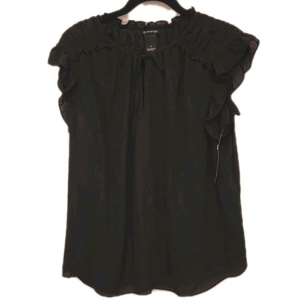 New Directions Black Sleeveless Blouse 1X